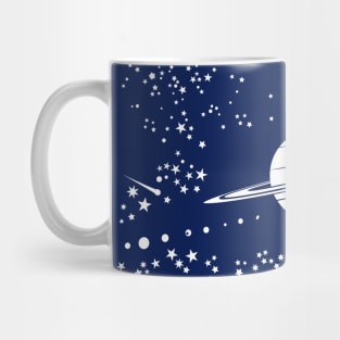 Saturn starry night sky Mug